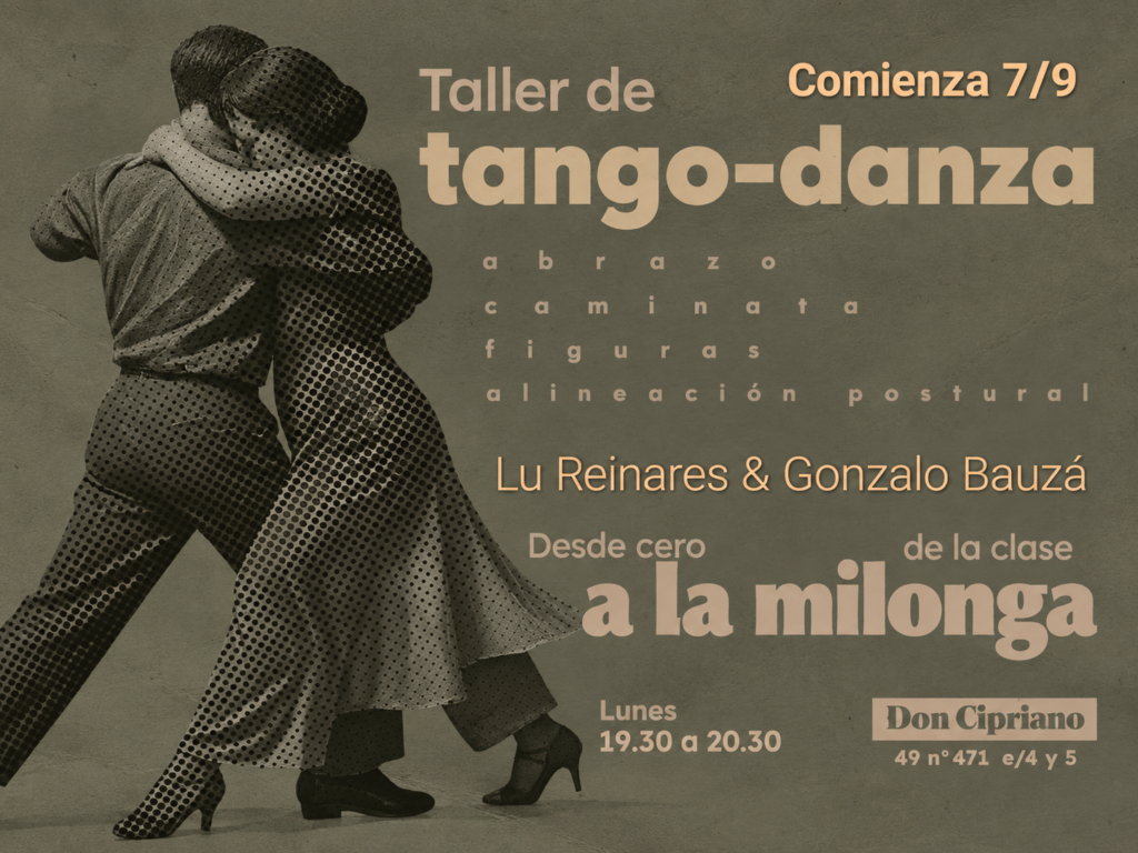 clases de tango de Lu reinares y Gonzalo Bauza